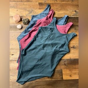NWT✨ Set of 3 - Essence Yogi Open Back Bodysuit